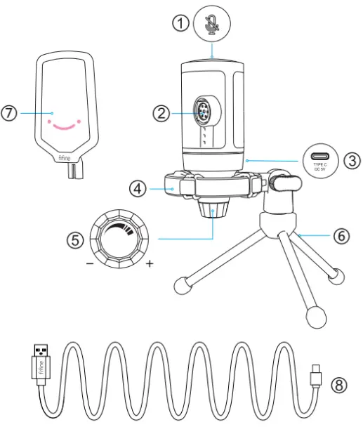 FIFINE A6V Gaming USB Microphone for PC PS5-fig2