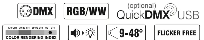 eurolite TMH-W400 LED Moving Head Wash Zoom - fig 1