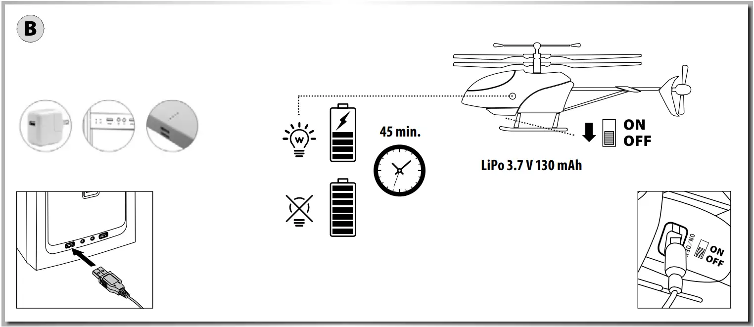 CARSON 500507157 Police Tyrann 230 Gyro 2.4 GHz 1B