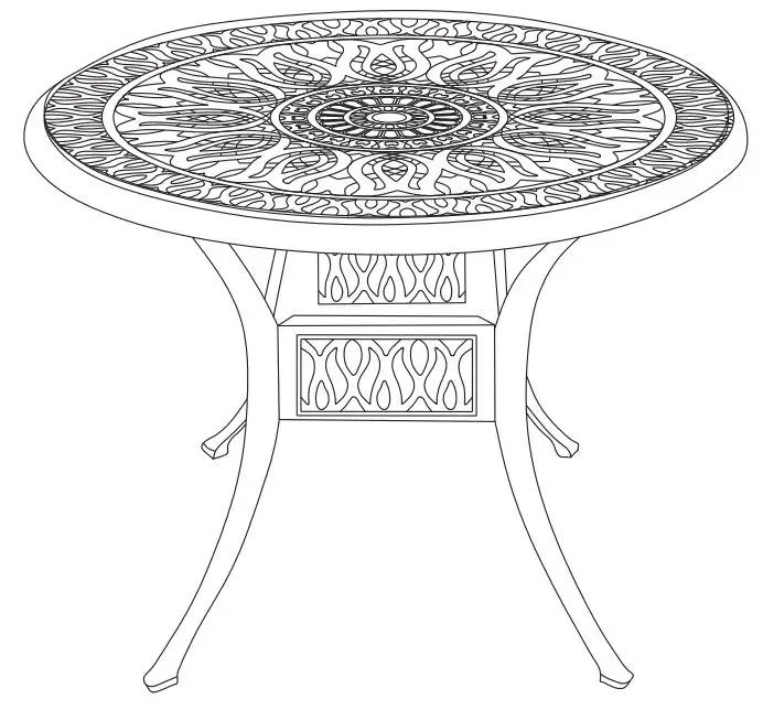 Costway Np10573 Cast Aluminum Round Table User Manual