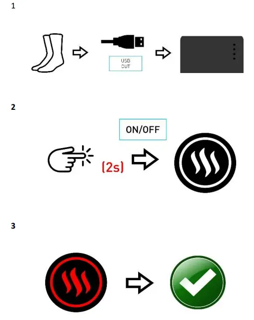 glovii GQ5 Heated Slippers Socks - fig7