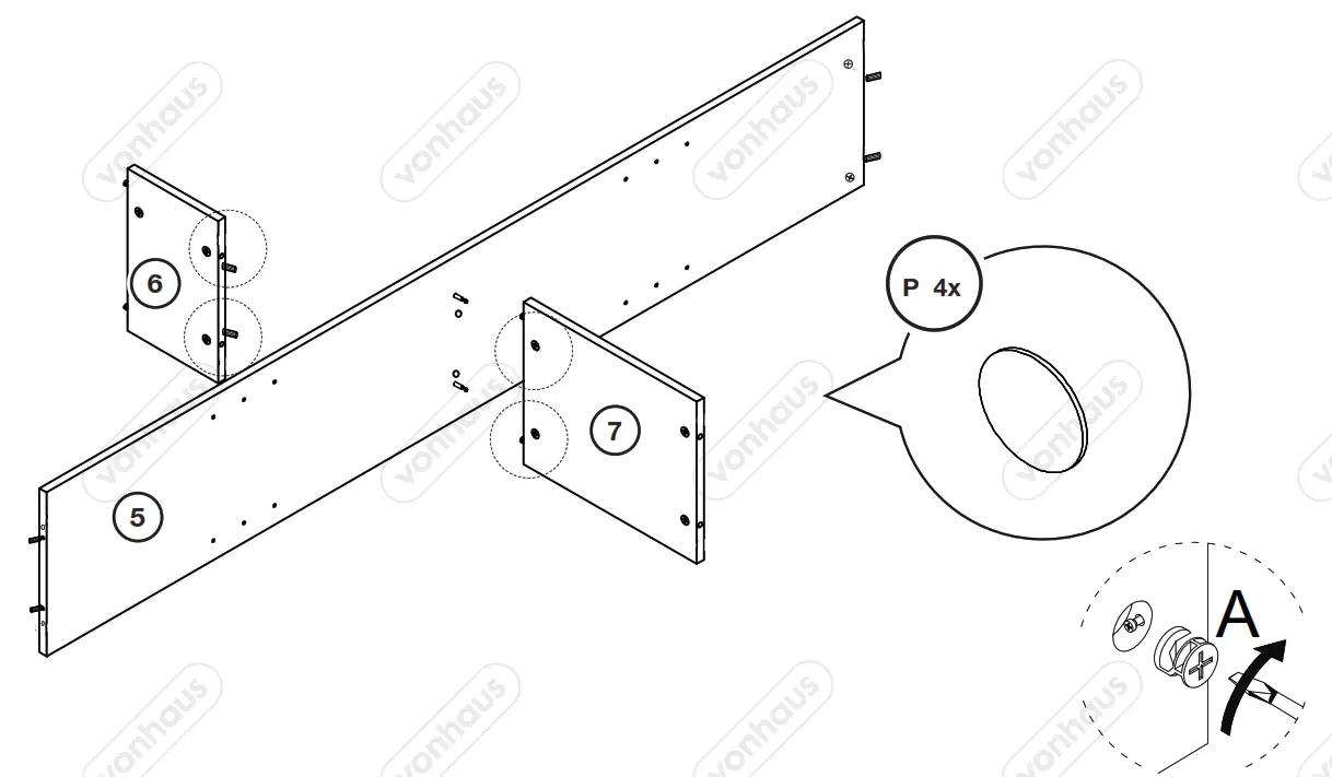 VonHaus 3000038 Capri Oak Shelving Unit and Bookcase - fig 5