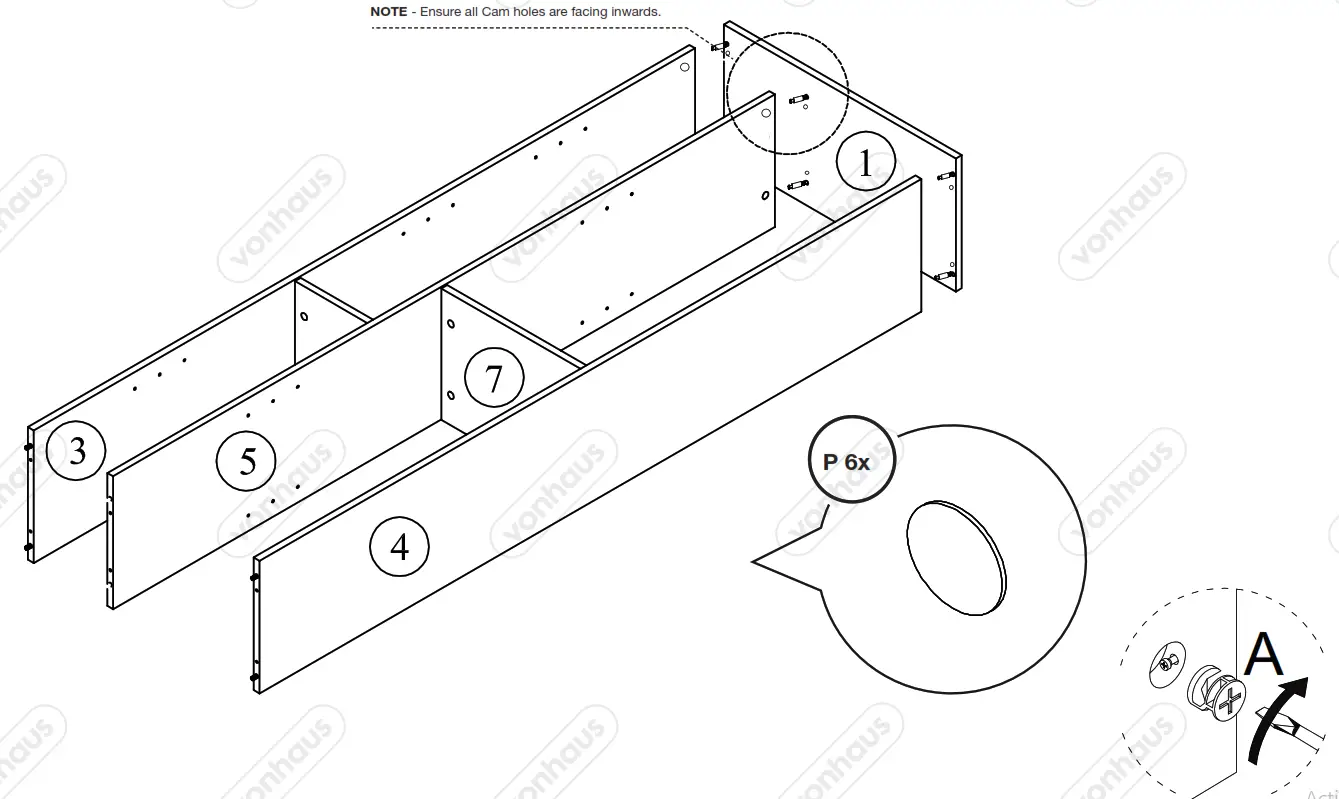 VonHaus 3000038 Capri Oak Shelving Unit and Bookcase - fig 7