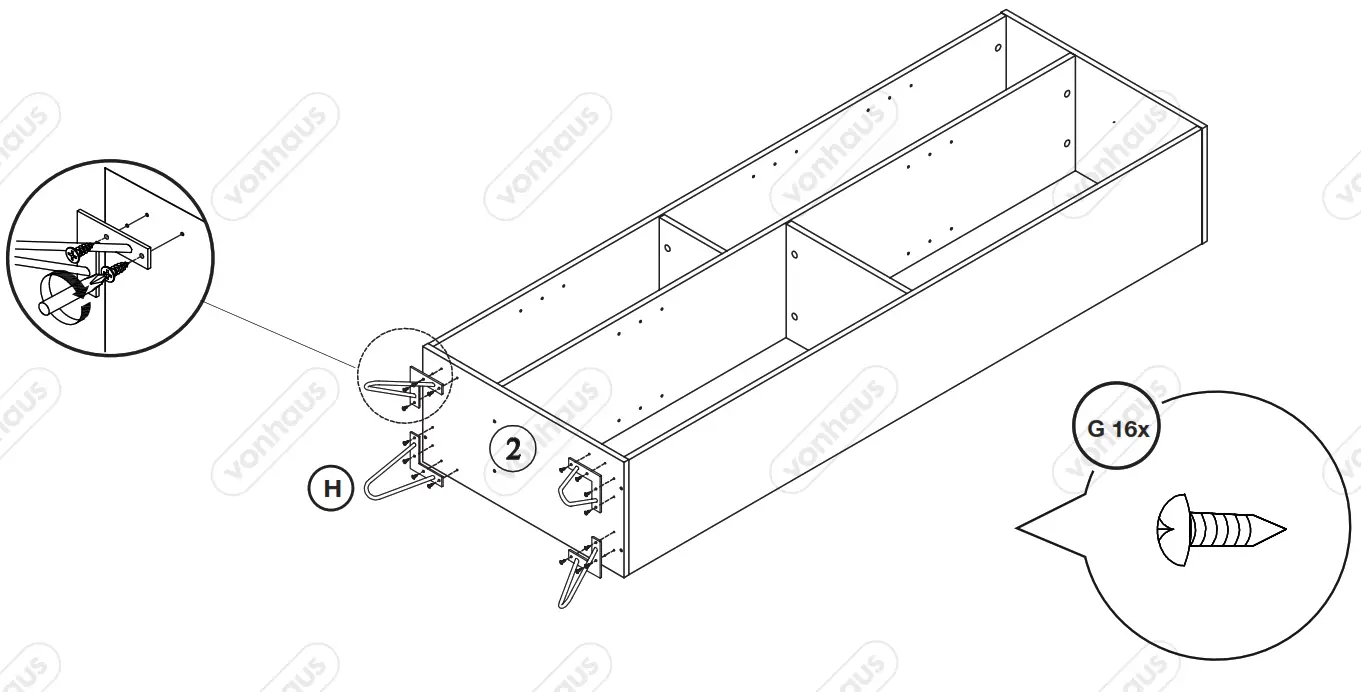 VonHaus 3000038 Capri Oak Shelving Unit and Bookcase - fig 9