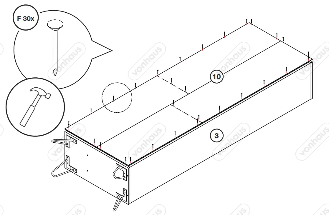 VonHaus 3000038 Capri Oak Shelving Unit and Bookcase - fig10.