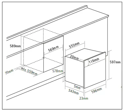 caple C2220 Side Opening Electric Single Oven 2
