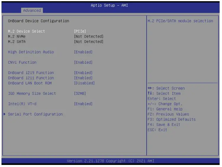 Shuttle DS20U Series XPC BIOS Barebone PC - OnBoard Device Configuration