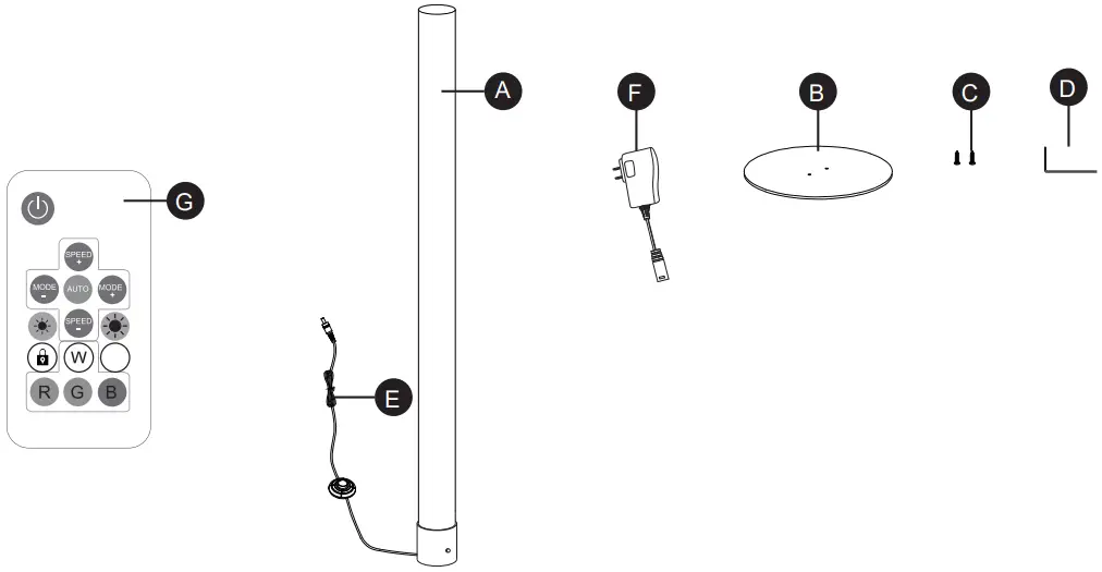 edishine HLFL02M LED Floor Lamp - Fig 1