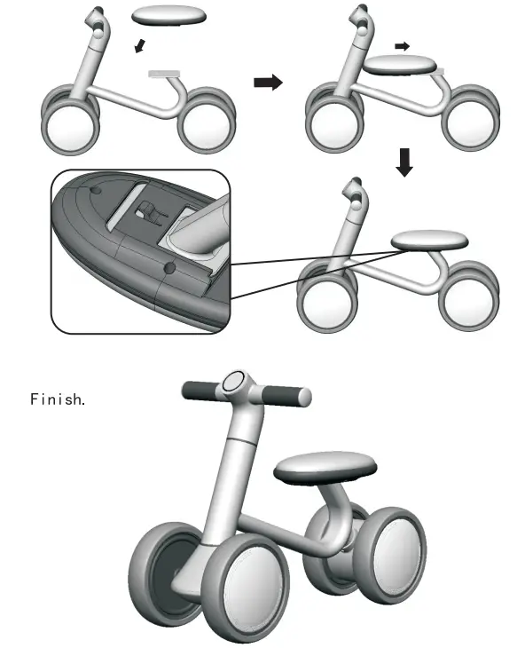 PHAT PT BK 219 Blue Kids Balance Tricycle - fig 5