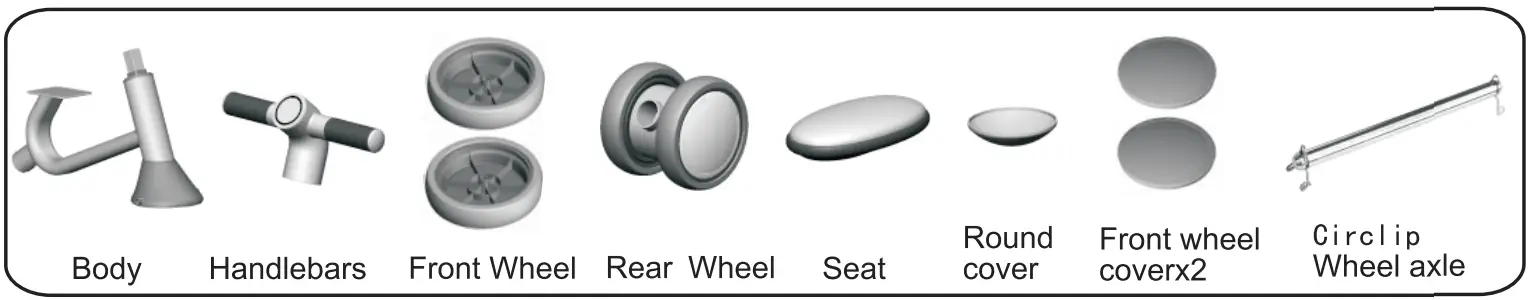 PHAT PT BK 219 Blue Kids Balance Tricycle - fig