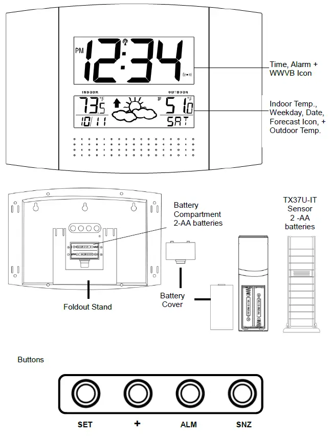 LA CROSS-WS-8157U-IT-Atomic-Digital-Wall-Clock-fig-1
