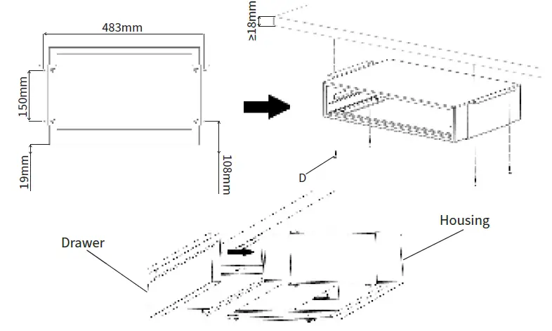 vivo -DESK-AC03B -Black -Pull-Out -18Inch-Under-Desk-Drawer-fig-5
