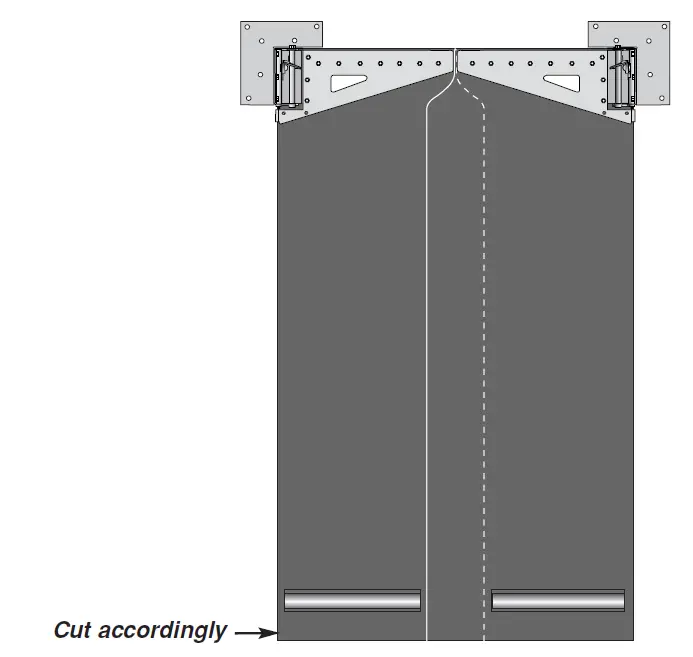 Curtron PP-C-080-4884 Polar-Pro Flexible Swinging Door for Walk-In Coolers & Freezers, 48" wide x 84" high - (4)
