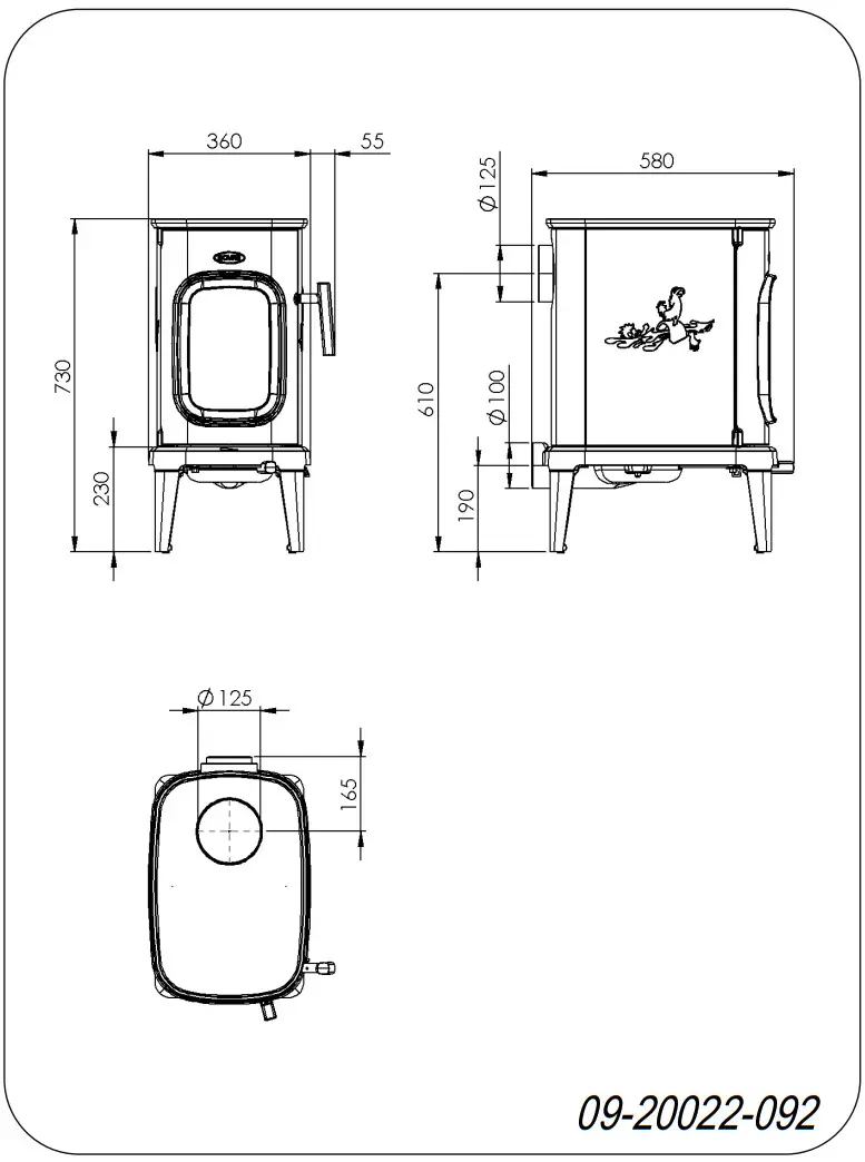 DOVER SAGA107 Wood Stove - Figure 16