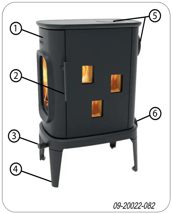 DOVER SAGA107 Wood Stove - Figure 2