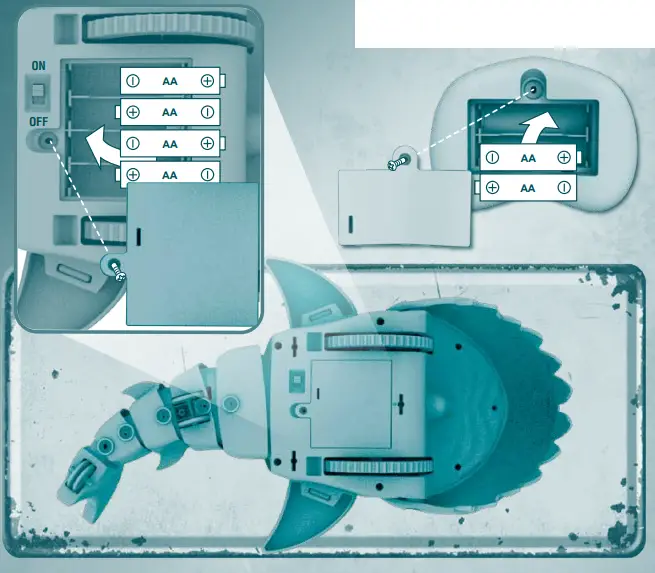 MEGA CHOMP R C Shark 1.5V AA LR06 fig 3