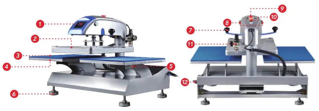 Innovation 3805N Tshirt Heat Transfer Printing Machine - Movable Caddie2