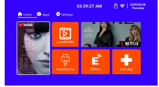 CAIWEI 4200 Lumen Wireless Android Projector-18