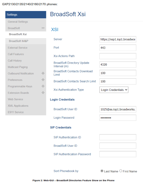 GRANDSTREAM GXP2130 BroadWorks Xsi Directories and Call Logs - fig 1