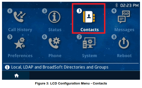 GRANDSTREAM GXP2130 BroadWorks Xsi Directories and Call Logs - fig 3