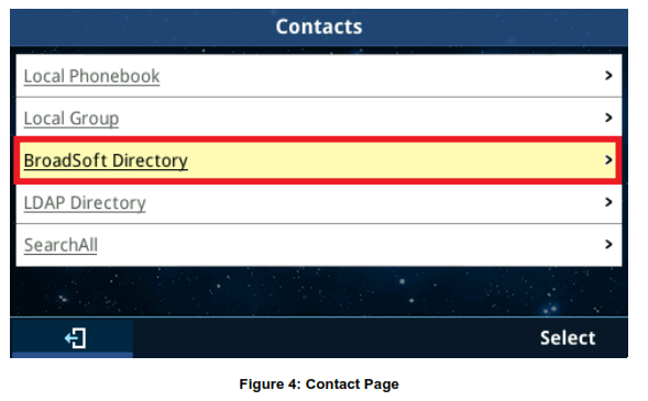 GRANDSTREAM GXP2130 BroadWorks Xsi Directories and Call Logs - fig 4