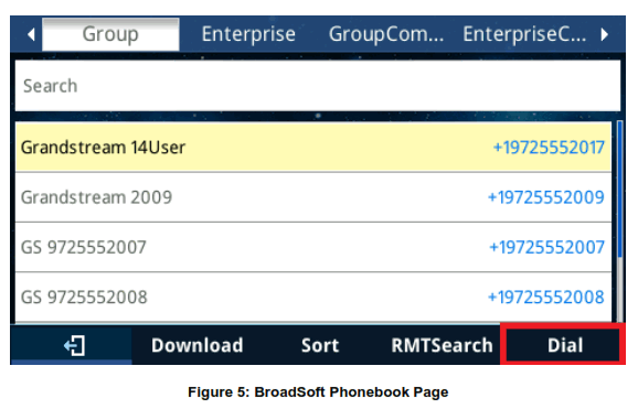 GRANDSTREAM GXP2130 BroadWorks Xsi Directories and Call Logs - fig5