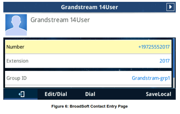 GRANDSTREAM GXP2130 BroadWorks Xsi Directories and Call Logs - fig6