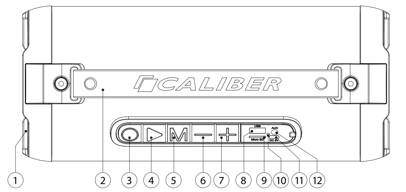 CALIBER HPG340BT Portable Bluetooth Speaker overview