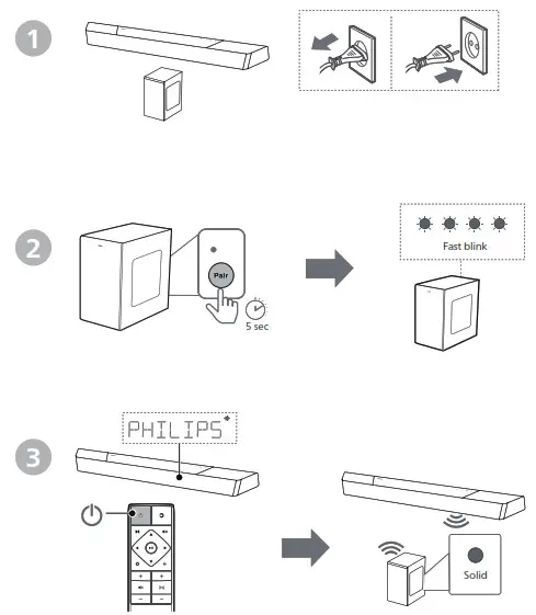 PHILIPS TAB8507 8000 Series Soundbar - 7