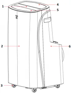 FHCP061AKR Portable Air Conditioner - Components 1a
