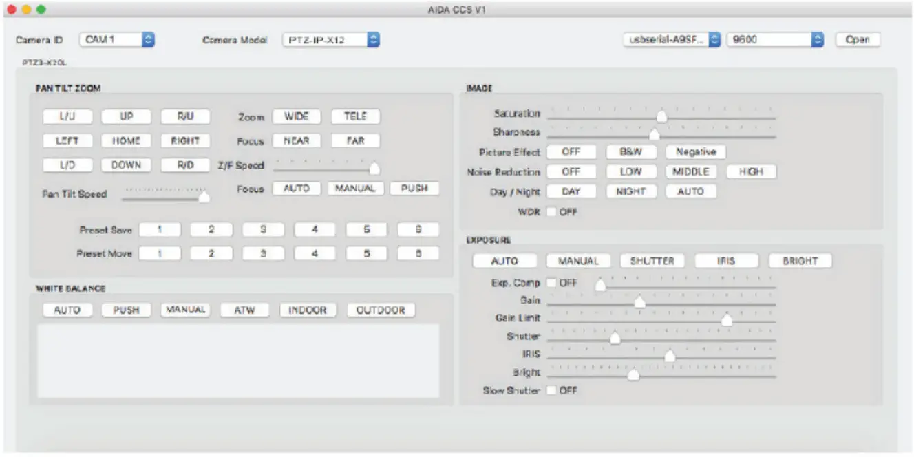 AIDA CSS-USB VISCA Camera Control Unit and Software - Figure 10