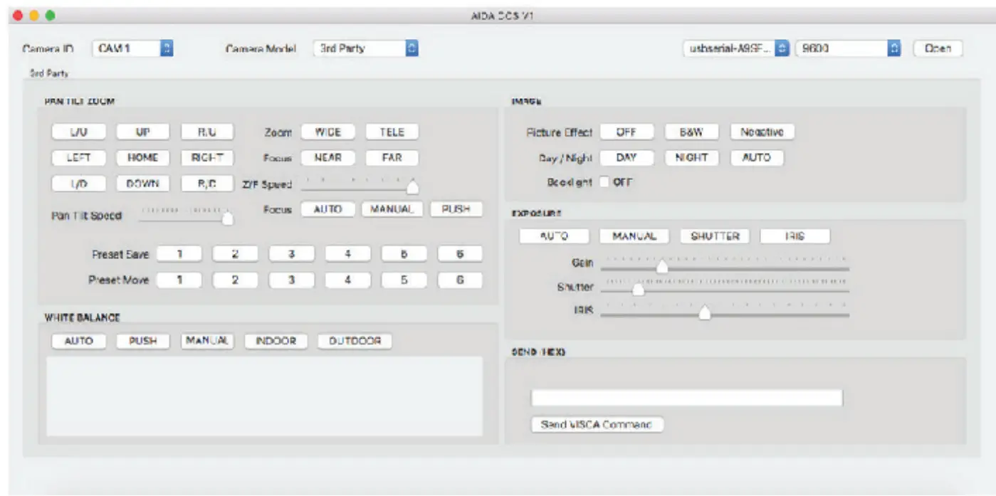 AIDA CSS-USB VISCA Camera Control Unit and Software - Figure 11