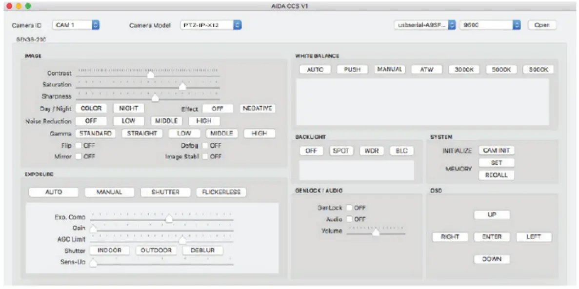 AIDA CSS-USB VISCA Camera Control Unit and Software - Figure 9