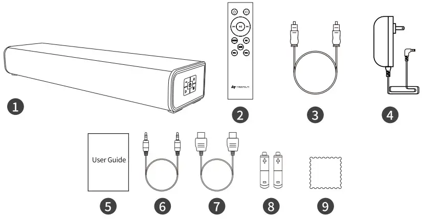TREFAN TF S206 Home Theater Sound Bar System - Figure 1