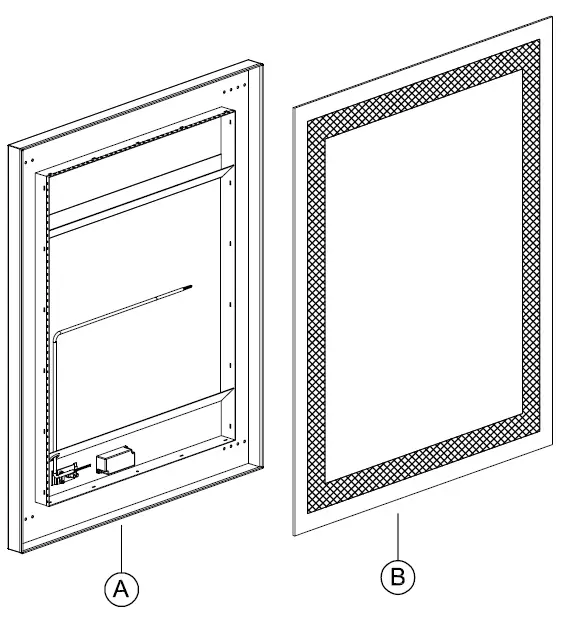 PROGRESS LIGHTING P300455 Rectangular Frameless Bathroom Vanity Mirror 1