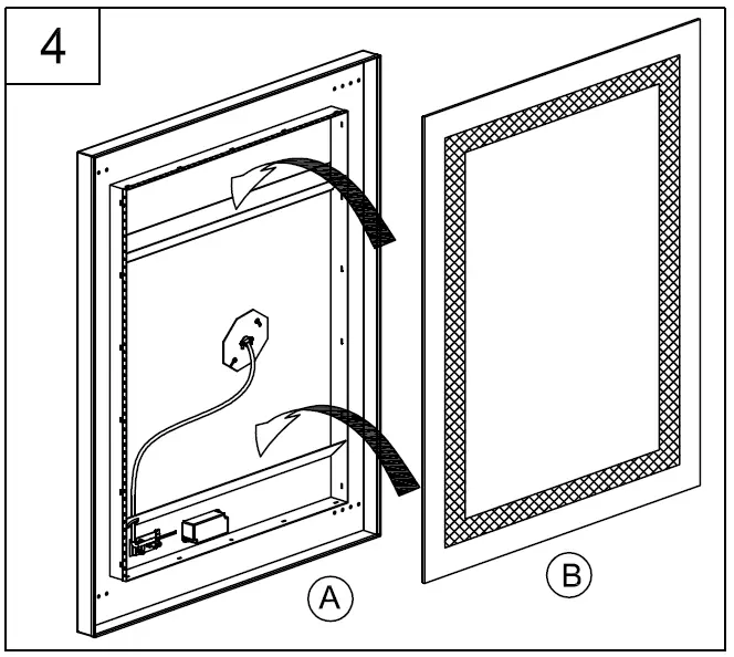 PROGRESS LIGHTING P300455 Rectangular Frameless Bathroom Vanity Mirror 6