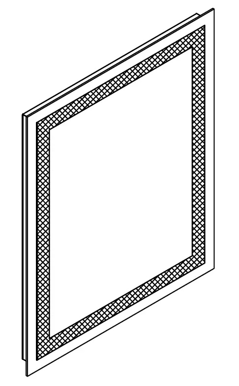 PROGRESS LIGHTING P300455 Rectangular Frameless Bathroom Vanity Mirror
