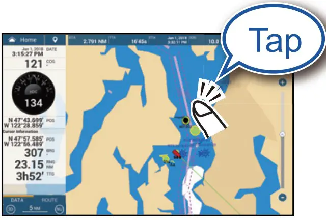 How to set a point as destination