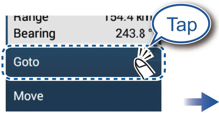 How to set a point as destination