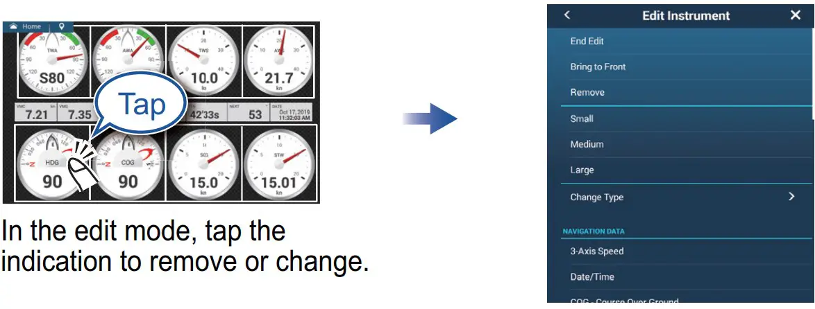 How to remove or change an indication