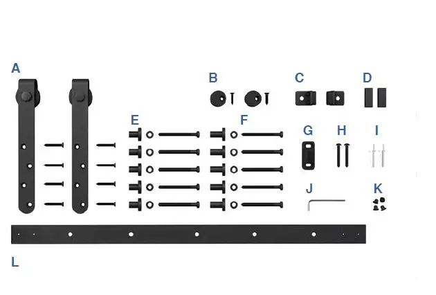 FURNITURE-FSDH-STRAPKIT-6-Super-Mini-Sliding-Barn-Door-Hardware-Kit-fig-1