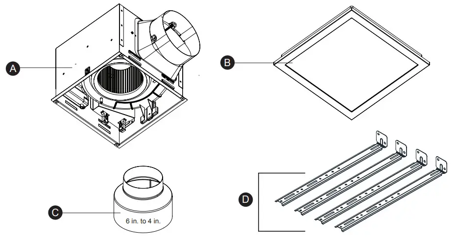 UTILITECH 7116-02 Ventilation Fan With Edge-Lit Led Light - fig 1