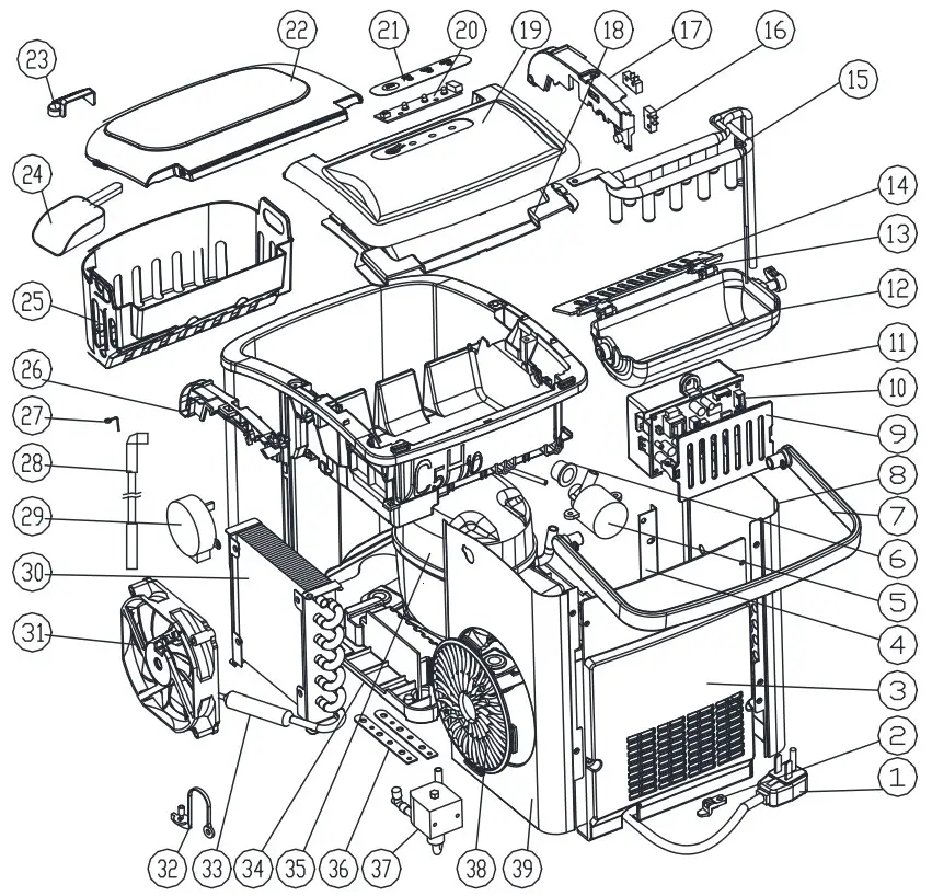 EUHOMY IM 06D Ice Maker - Figure 2