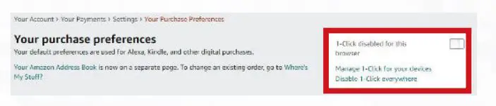 GARDEN VALLEY GVT Stream App Amazon Fire TV - Click Disable 1-Click everywhere