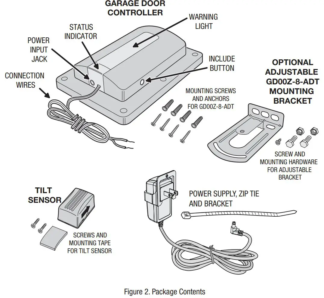 NORTEX Garage Door Opener with Tilt Sensor GD00Z-8-ADT Installation Guide - Figure 2