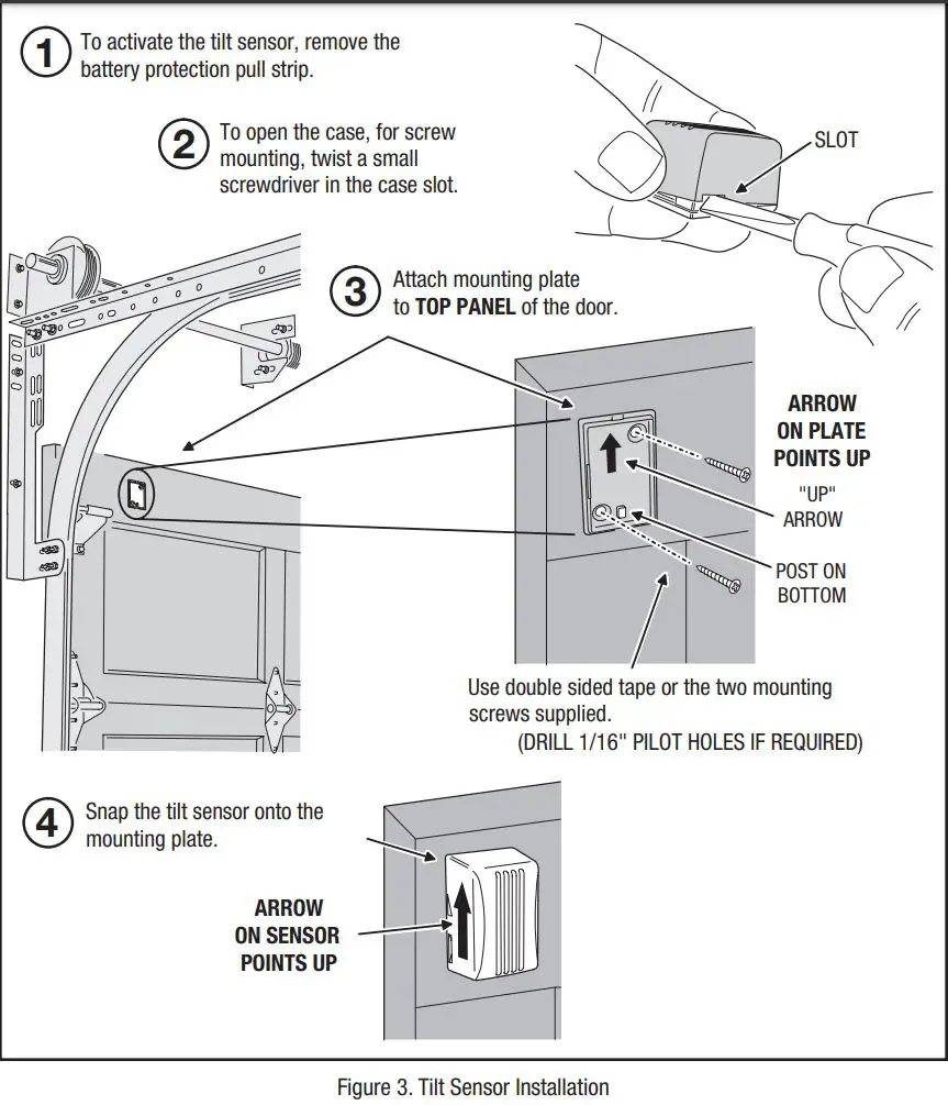 NORTEX Garage Door Opener with Tilt Sensor GD00Z-8-ADT Installation Guide - Figure 3