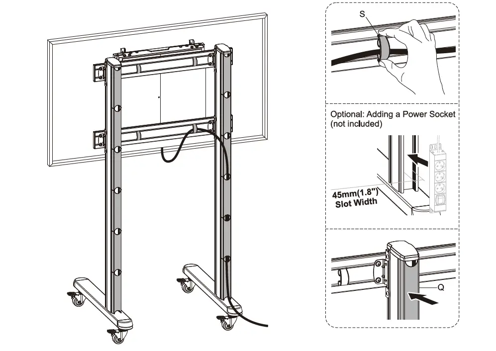 Quantum-Sphere-QTF09H-90FW-Heavy-Duty-Aluminium-Mobile TV-2 0