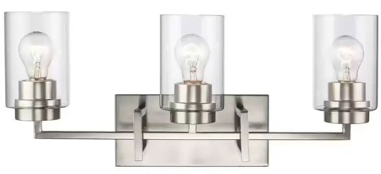 HAMPTON BAY T-V00130007B 3 Light Bathroom Vanity Light