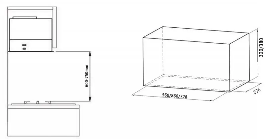 ARTUSI AUM60 Under Cupboard Rangehood -- MAKE