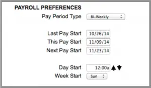 Payroll Preferences
